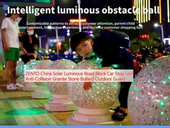 ZENTO 中国 太陽光照明道路ブロック 車の停止 衝突防止用 グラニット石 バルダー 外壁ガード