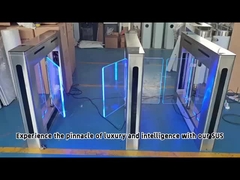 Zento スペース節約 スイングゲートターンスタイル スリムデザイン LED インジケーター付き 双方向アクセス制御